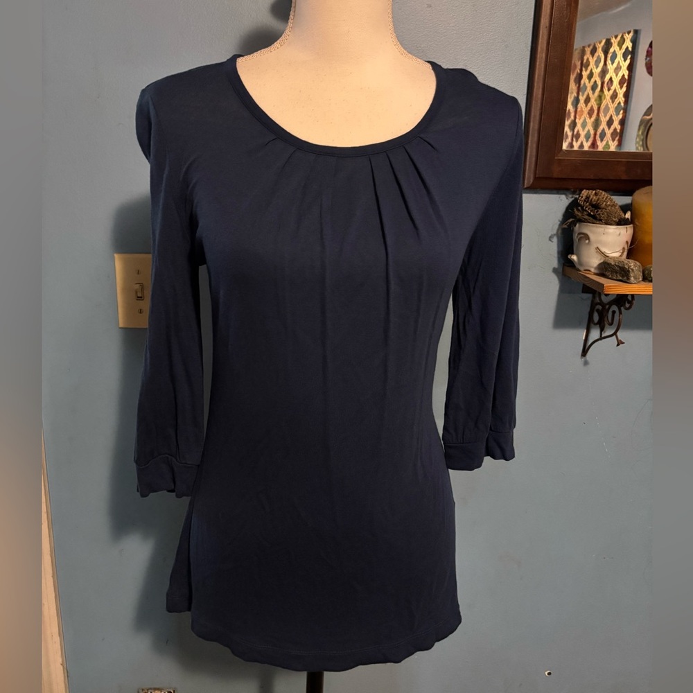 Banana Republic, Navy Blue, Scoop Neck, Top